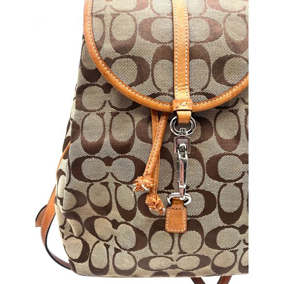 COACH Vintage Y2K Signature Mini Backpack, Brown main image 9